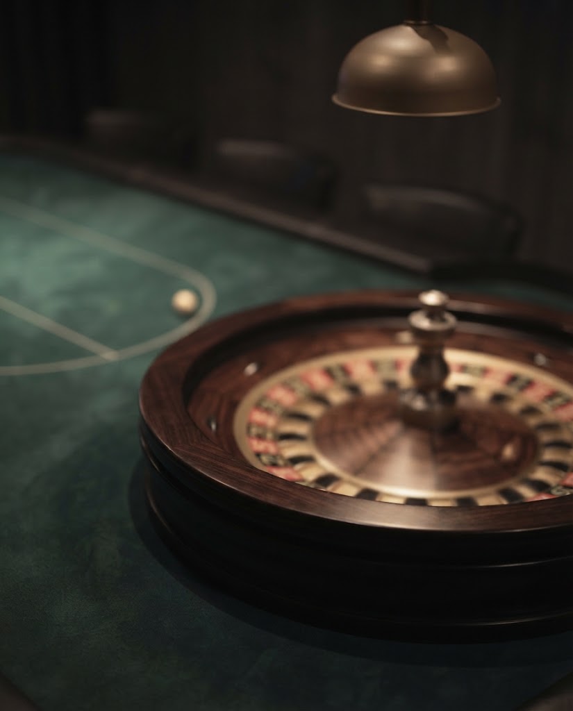 Artist's impression of a planned roulette wheel in close-up, its numbers softly blurred